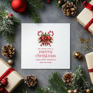 Serviette En Papier Canne de bonbons de Noël