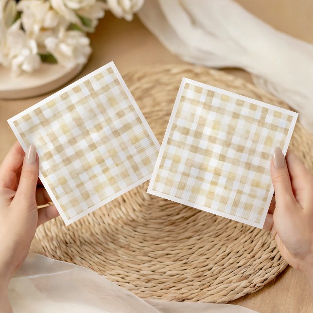 Serviette En Papier Cannoli Gender Neutral Beige Italian Baby Shower (Créateur téléchargé)