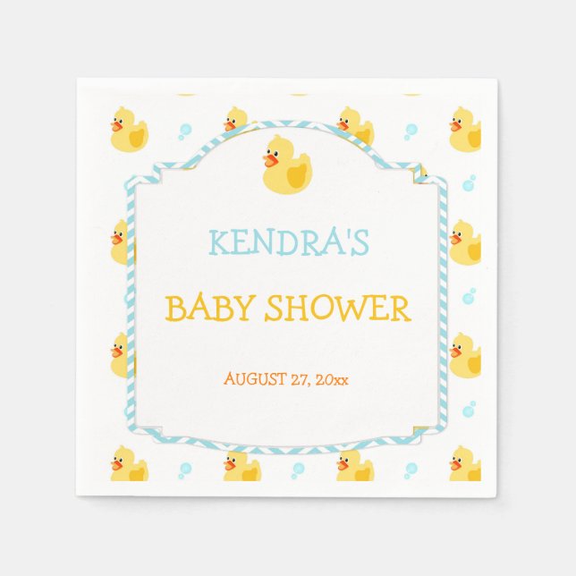 Serviette En Papier Caoutchouc Canard canard genre neutre Aqua jaune (Devant)