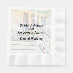 Serviette En Papier Cape May NJ - Fauteuil à bascule blanc sur la véra