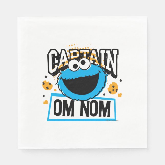 Serviette En Papier Capitaine Cookie Monster (Devant)
