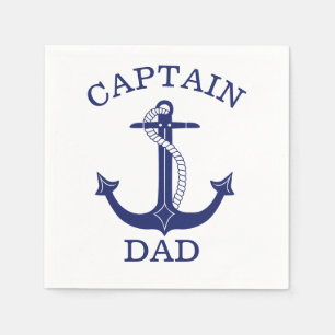 Serviette En Papier Capitaine Dad Nautical Anchor