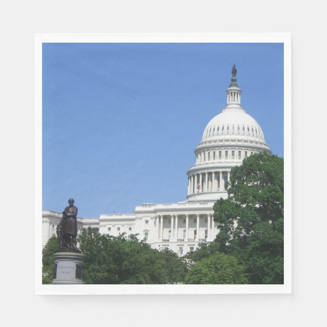 Serviette En Papier Capitol Building à Washington DC (Devant)