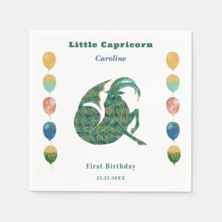 Serviette En Papier Capricorn Zodiac 1st Birthday Balloons Artistic