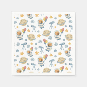 Serviette En Papier Capybara Astronaut Motif Napkins