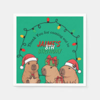 Capybara Lumières de Noël Fête d'anniversaire