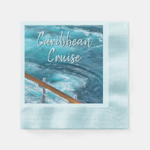 Serviette En Papier Caraïbes Croisière Turquoise Eau Voyage Photo
