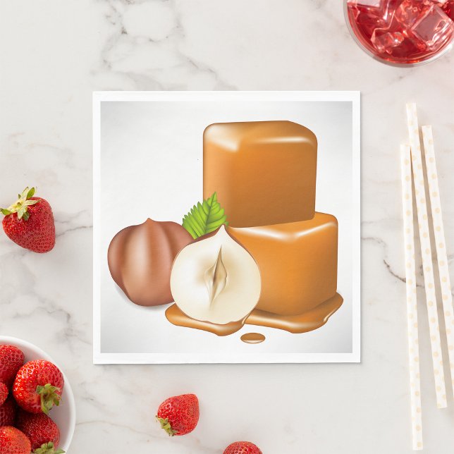 Serviette En Papier Caramel Cubes Papier Naples (Créateur téléchargé)