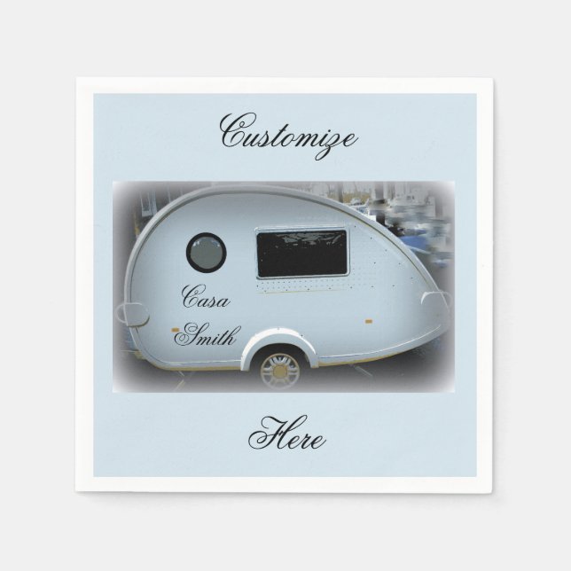 Serviette En Papier Caravane en teardrop simplifiée roulette gypsy (Devant)