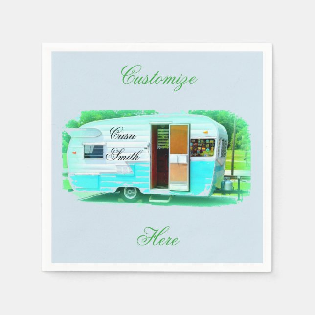 Serviette En Papier caravane vintage classique (Devant)