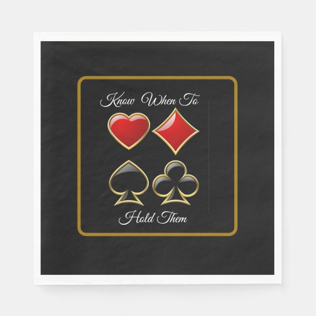 Serviette En Papier Card Shark Poker Party  (Devant)