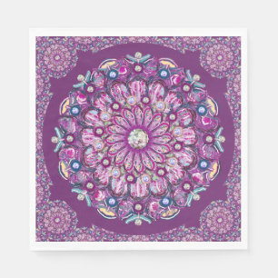 Serviette En Papier Cardinal Red Rosace