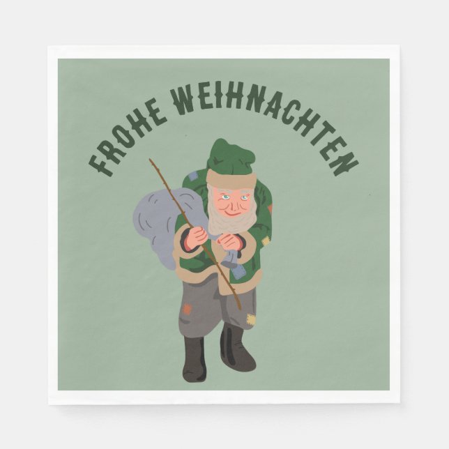 Serviette En Papier Caricature Belsnickel Noël personnalisé (Devant)