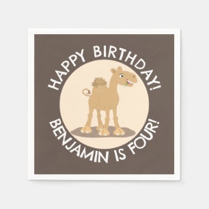 Serviette En Papier Caricature d'anniversaire personnalisée pour le jo
