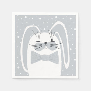 Serviette En Papier Caricature de lapin, symbole 2023.