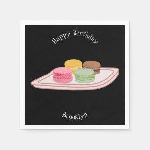 Serviette En Papier Caricature de Macaron