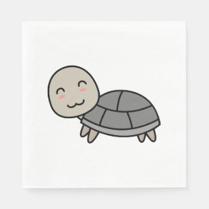 Serviette En Papier Caricature de tortue