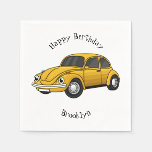 Serviette En Papier Caricature de voiture classique