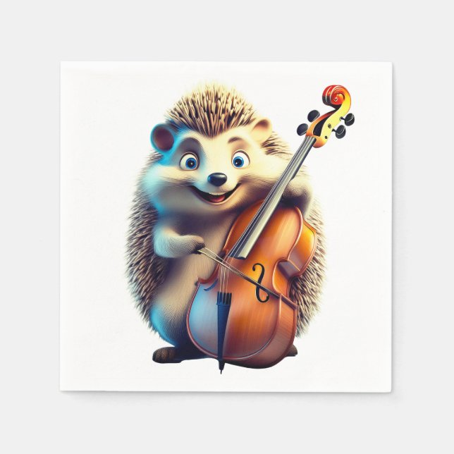 Serviette En Papier Caricature, Dessin, Illustration Une comédie music (Devant)