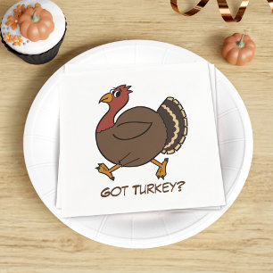 Serviette En Papier Caricature Thanksgiving Turquie Papier Naples