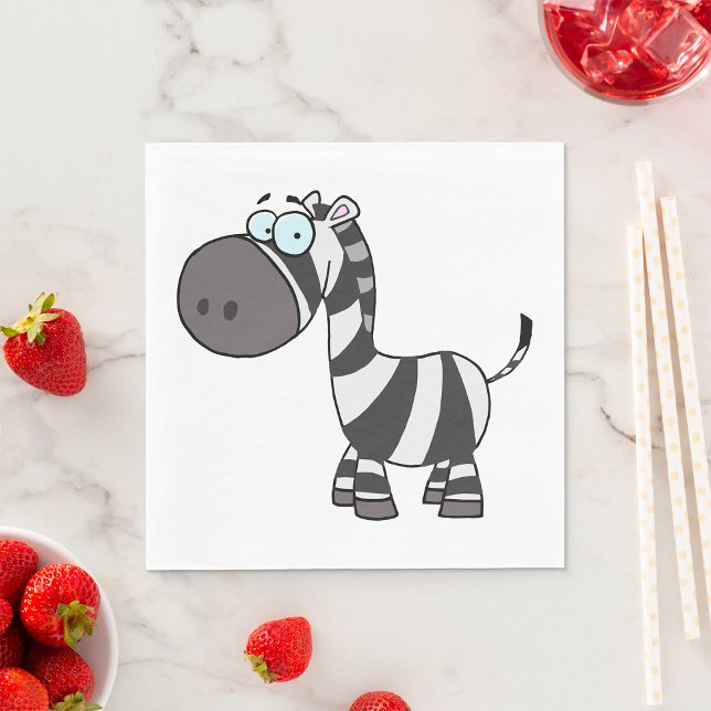 Serviette En Papier Caricature Zebra (Créateur téléchargé)
