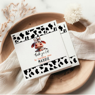 Serviette En Papier Caricatures de la vache sainte Je suis une vilaine