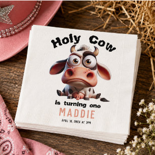 Serviette En Papier Caricatures de vache sacrée Je suis une cowgirl 1e