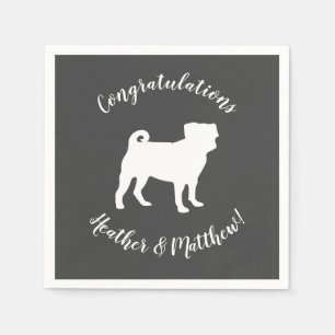 Serviette En Papier Carlin Chien Baby shower Thème Chien Chiot Neutre 