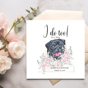 Serviette En Papier Carlin Chien Mariage Cocktail Napkins