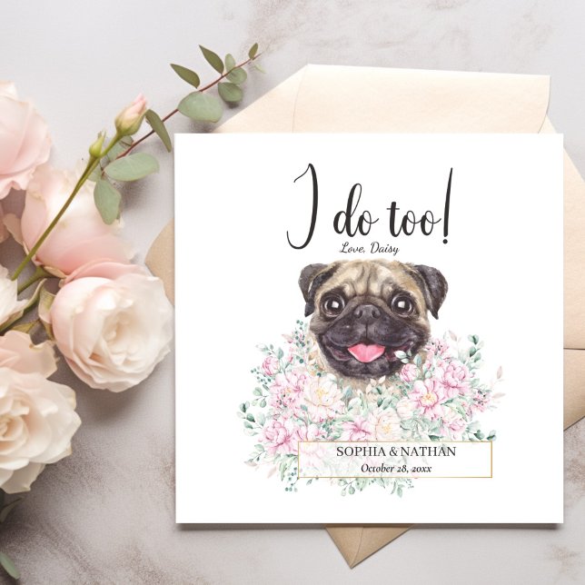 Serviette En Papier Carlin Chien Mariage Cocktail Napkins (Créateur téléchargé)