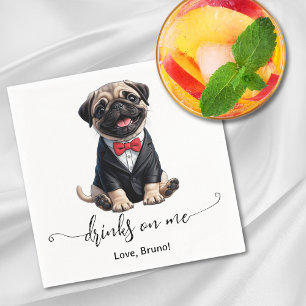 Serviette En Papier Carlin Chiot Boissons Sur Moi Chien Mariage