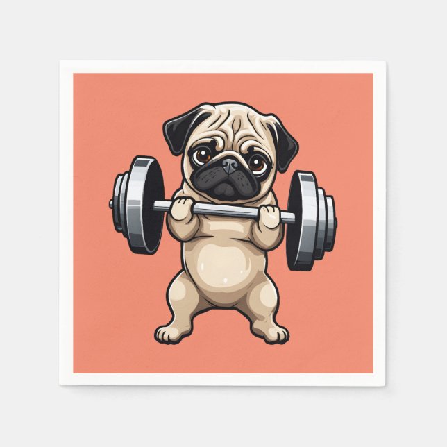 Serviette En Papier Carlin fitness (Devant)