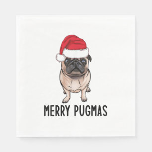 Serviette En Papier Carlin Joyeux Carlin de Noël Joyeux Noël