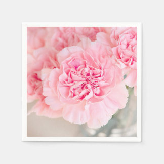 Serviette En Papier Carnations roses