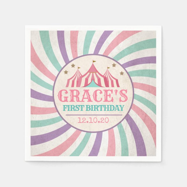 Serviette En Papier Carnaval Anniversaire de la fête Napkins (Devant)