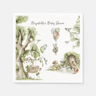 Serviette En Papier Carnaval de cirque   Baby shower forestier