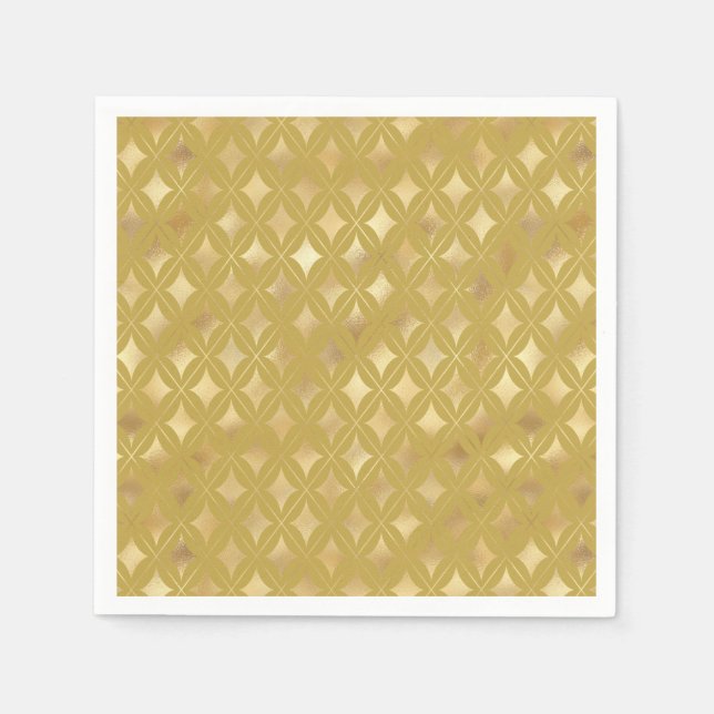 Serviette En Papier Carnaval d'or Arlequin Diamonds Papier (Devant)