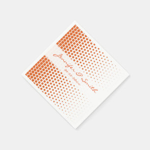 Serviette En Papier Carotte Orange Pois Moderne Blanc