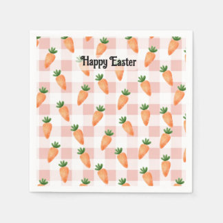 Serviette En Papier Carottes de Pâques heureuses