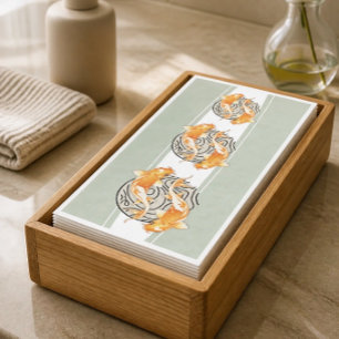 Serviette En Papier Carpe Koï Abstraite