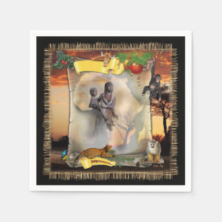Serviette En Papier Carré de design africain personnalisé