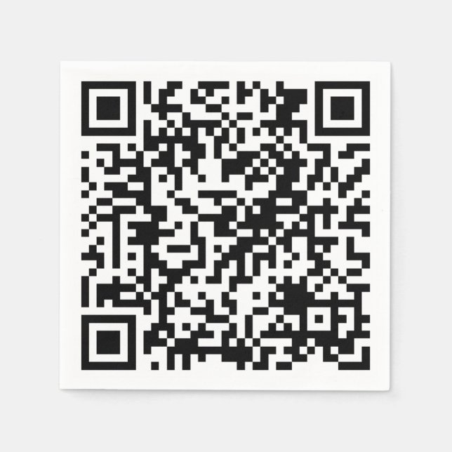 Serviette En Papier Carré d'URL personnalisé de code QR personnalisé (Devant)