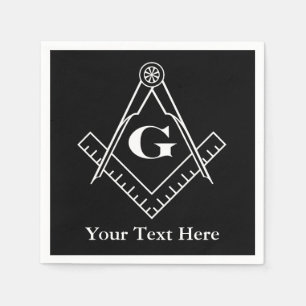 Serviette En Papier Carré et boussole avec entrée G