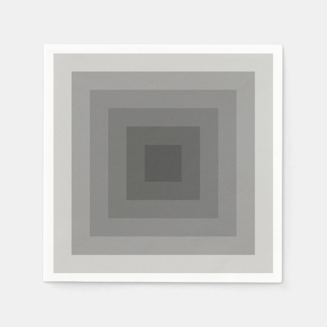 Serviette En Papier Carré noir géométrique (Devant)