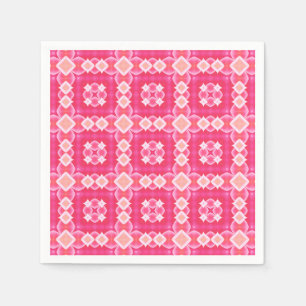 Serviette En Papier Carré rose abstraite florale bébé motif