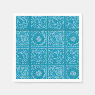 Serviette En Papier Carreau de motif vintage bleu de William Morris Di