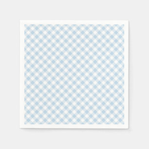 Serviette En Papier Carreaux bleus