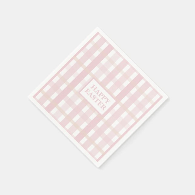 Serviette En Papier Carreaux rose mélange (Coin)