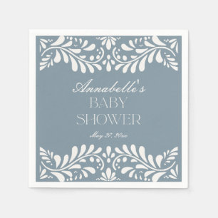 Serviette En Papier Carrelage bleu foncé Talavera Baby shower garçon F