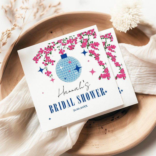 Serviette En Papier Carrelage bleu Santorin Mariage Gréco/Espagnol (Créateur téléchargé)